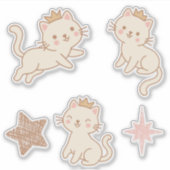 かわいいプリンセス猫 シール (正面)