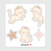 かわいいプリンセス猫 シール (シート)