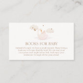 かわいいプリンセス白鳥ムーンスターブックス赤ちゃんシャワー エンクロージャーカード (正面)