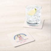 かわいいプリンセス誕生会 スクエアペーパーコースター (インサイチュ)