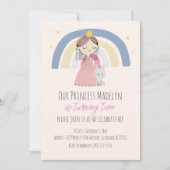 かわいいプリンセス誕生会 招待状 (正面)