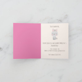 かわいいプリンセス誕生会 招待状