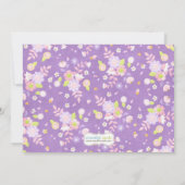 かわいいプリンセス誕生日パーティーの招待 招待状 (裏面)