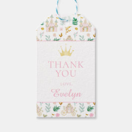 かわいいプリンセス誕生日感謝してい女の子 ギフトタグ