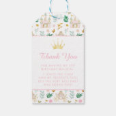 かわいいプリンセス誕生日感謝してい女の子 ギフトタグ (裏面)