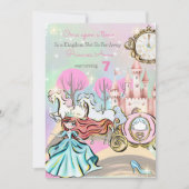 かわいいプリンセス誕生日招待状 シーズンカード (正面)