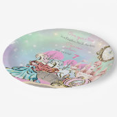 かわいいプリンセス誕生日 ペーパープレート (アングル)