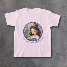 かわいいプリンセス&カエル童話 Tシャツ