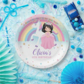かわいいプリンセス&ユニコーンバースデーパーティーレインボー ペーパープレート (パーティー)