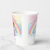 かわいいプリンセス&ユニコーンバースデーパーティーレインボー 紙コップ (左)