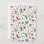 かわいいプリントクリスマスパーティの招待状 招待状 (裏面)