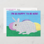 かわいいプレイドバニー私はポストカードにここに行くには本当に絶望的だ シーズンポストカード (正面/裏面)