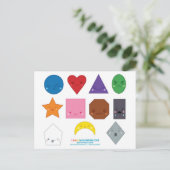 かわいいプレスクール図形 ポストカード (スタンド正面)