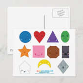 かわいいプレスクール図形 ポストカード (正面/裏面)