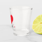 かわいいプレゼントに大きな赤いハート名モダンクール ショットグラス (右)