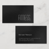 かわいいプレーンモダングレーフォントフィットネス名刺 名刺 (正面/裏面)