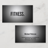 かわいいプレーン灰色のフィットネス名刺 名刺 (正面/裏面)