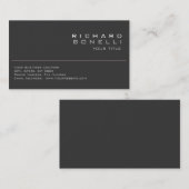 かわいいプレーン灰色のプロフェッショナル名刺 名刺 (正面/裏面)