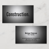 かわいいプレーン灰色の建築名刺 名刺 (正面/裏面)