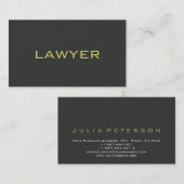 かわいいプレーン灰色の弁護士名刺 名刺 (正面/裏面)