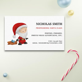 かわいいプロフェッショナルサンタクロースのおもちゃクリスマス 名刺