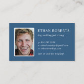 かわいいプロフェッショナルドッグウォーカーペット着席の写真 名刺 (裏面)