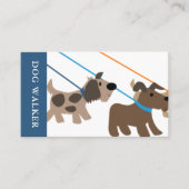かわいいプロフェッショナルドッグウォーカーペット着席の写真 名刺 (正面)