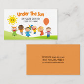 かわいいプロフェッショナル託児デイケアデイケアベビーシッター 名刺 (正面/裏面)