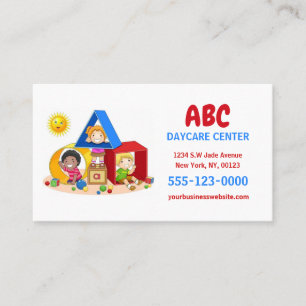 かわいいプロフェッショナル託児デイケアデイケアベビーシッター 名刺