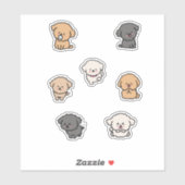 かわいいプードシール シール (シート)