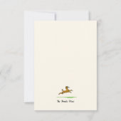 かわいいプードルとフォークアートノートカード サンキューカード (裏面)