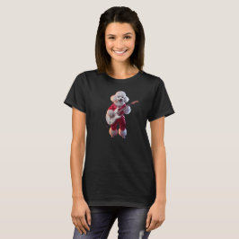 かわいいプードルのロックスターミュージシャンTシャツ Tシャツ