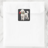 かわいいプードルの犬 スクエアシール (バッグ)