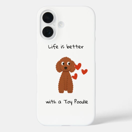 かわいいプードルのiPhone 16ケース Case-Mate iPhoneケース (裏面)