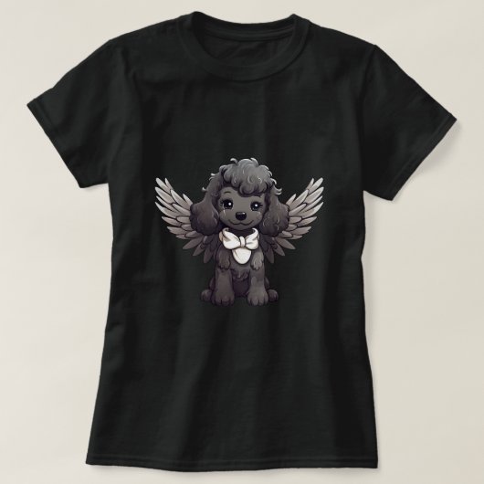 かわいいプードルは翼のある天使 Tシャツ (デザイン正面)