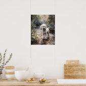 かわいいプードルドッグアートプリントポスター ポスター (キッチン)