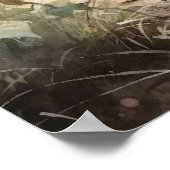 かわいいプードルドッグアートプリントポスター ポスター (角)