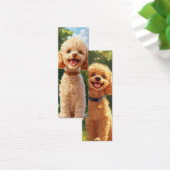 かわいいプードルドッグイラストレーションブックマーク (デスク)