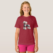 かわいいプードルロボット子供Tシャツ Tシャツ (正面フル)
