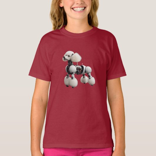 かわいいプードルロボット子供Tシャツ Tシャツ (正面)