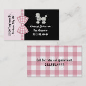 かわいいプードル犬のトリマーの名刺 名刺 (正面/裏面)