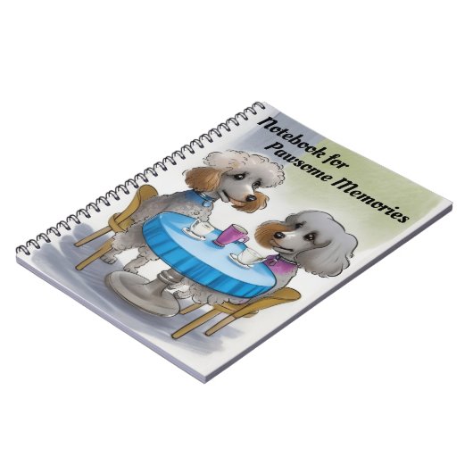 かわいいプードル犬 ノートブック (左側)