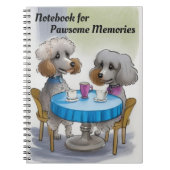 かわいいプードル犬 ノートブック (正面)