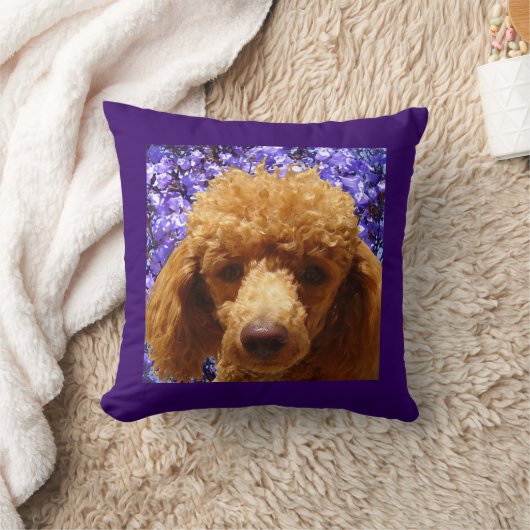 かわいいプードル クッション (ブランケット)