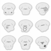 かわいいプードル シール (正面)