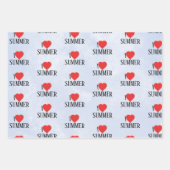 かわいいプールお洒落パーティービーチおもしろいボール ラッピングペーパーシート (正面2)