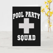 かわいいプールパーティースクワッドパパクルーズスイムスカーバサーフィン カード (黄色い花)