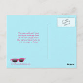 かわいいプールパーティー女の子の感謝してい誕生日あなたがポストカード ポストカード (裏面)