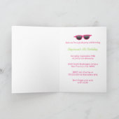 かわいいプールパーティー女の子の誕生日パーティーカード招待状 招待状 (内部)