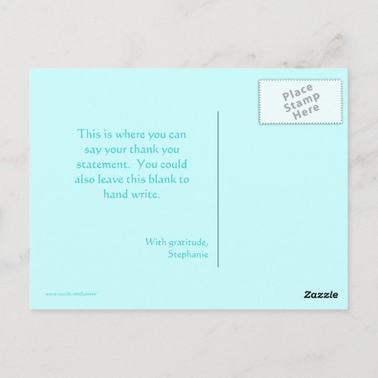 かわいいプールパーティー女子感謝していの君はがき ポストカード (裏面)